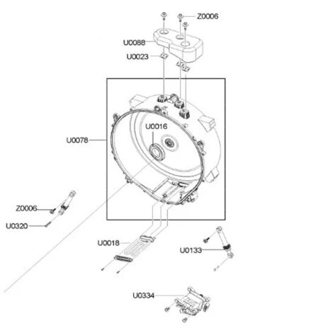 DEMI-CUVE ARRIERE AEGIS-PJT6205 6206.6 U POUR LAVE LINGE SAMSUNG - DC97-15236B 1 DEMI-CUVE ARRIERE AEGIS-PJT6205 6206.6 U POUR LAVE LINGE SAMSUNG - DC97-15236B