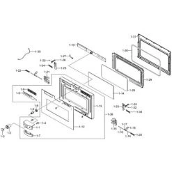 VITRE DE PORTE EXTERIEURE REP 1-12 POUR MICRO ONDES SAMSUNG - DE6402672G