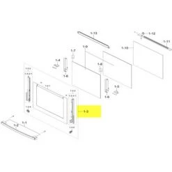 VITRE DE PORTE ASSEMBLEE POUR FOUR SAMSUNG - DG94-00075B