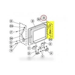 Bras Articule Gauche Porte Bar Pour Réfrigérateur SAMSUNG