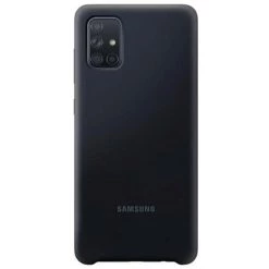 Samsung Silicone Cover Coque Samsung Galaxy A71 Noir - Noir