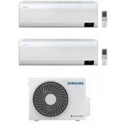Climatiseur Dualsplit Samsung Windfree 9000 + 9000 Btu Avec Gaz R32 Wifi | Blanc - Standard