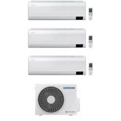 Climatiseur Trialsplit Samsung Windfree Avant 9000 + 9000 + 9000 Btu Avec Gaz R32 Wifi | Blanc - Standard