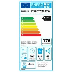 SAMSUNG Sèche-linge Frontal Condensation 8kg Tambour 115L Moteur Digital Inverter - Blanc -SAMSUNG Soldes 40432642 3
