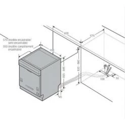 Lave-vaisselle 60cm 14 Couverts 44db Intégrable Avec Bandeau - Dw60r7050ss - Samsung - Blanc -SAMSUNG Soldes 53909372 5