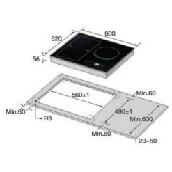 Table De Cuisson à Induction 60cm 3 Feux 6800w Noir - Nz63r7777bk - Samsung - Noir -SAMSUNG Soldes 54094026 4