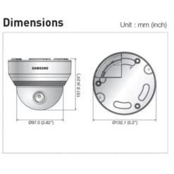 Caméra Dôme IP Plafond Full HD 1080p Samsung Compatible NVR Réseau PoE SND-L6083RP -SAMSUNG Soldes 57763010 3