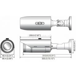 Caméra Réseau IP Bullet HD 1.3Mp Samsung Compatible NVR Réseau PoE SNO-5084R -SAMSUNG Soldes 57763018 3