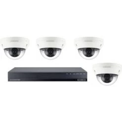 Kit De Vidéosurveillance Samsung DVR SRD494D1TB Et 4 Caméras Dôme CV6023R