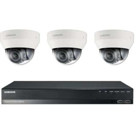 Kit De Vidéosurveillance Samsung NVR NR-472S Et 3 Caméras Dôme IP SND-6084RP 1 Kit De Vidéosurveillance Samsung NVR NR-472S Et 3 Caméras Dôme IP SND-6084RP