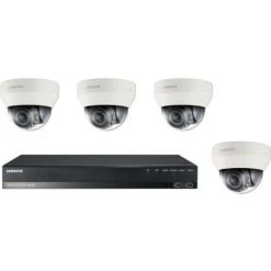 Kit De Vidéosurveillance Samsung NVR NR-472S Et 4 Caméras Dôme IP SND-6084RP