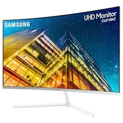 SAMSUNG Moniteur Incurvé 32" UHD - 80 Cm (31.5) - 3840 X 2160 Pixels - 4K Ultra HD - 4 Ms - Blanc (LU32R591CWRXEN)