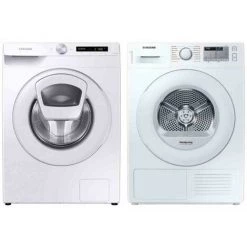 PACK SAMSUNG Lave-linge Frontal 9kg 1400trs/min + Sèche-linge Pompe à Chaleur 8kg - Blanc